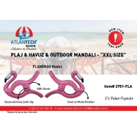 PLAJ MANDALI XXL  FLAMİNGO İTEM# 2751 2Lİ PAKET- FLA